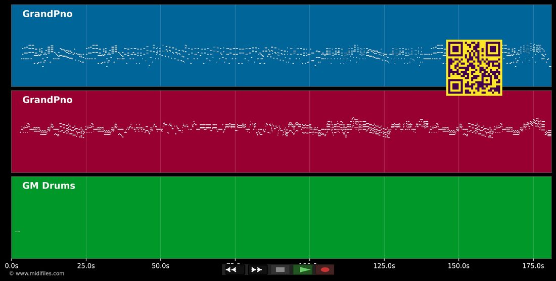 It's A Raggy Waltz [Piano Version] — Dave Brubeck : piano roll MIDI multipiste